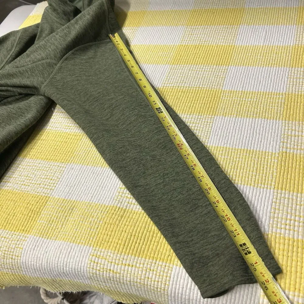 The North Face Sweater Men's Heather Large Green Fleece Lined Vineyard Quarter